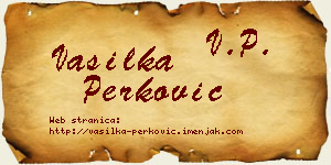 Vasilka Perković vizit kartica